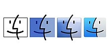 Evolution of Finder logo