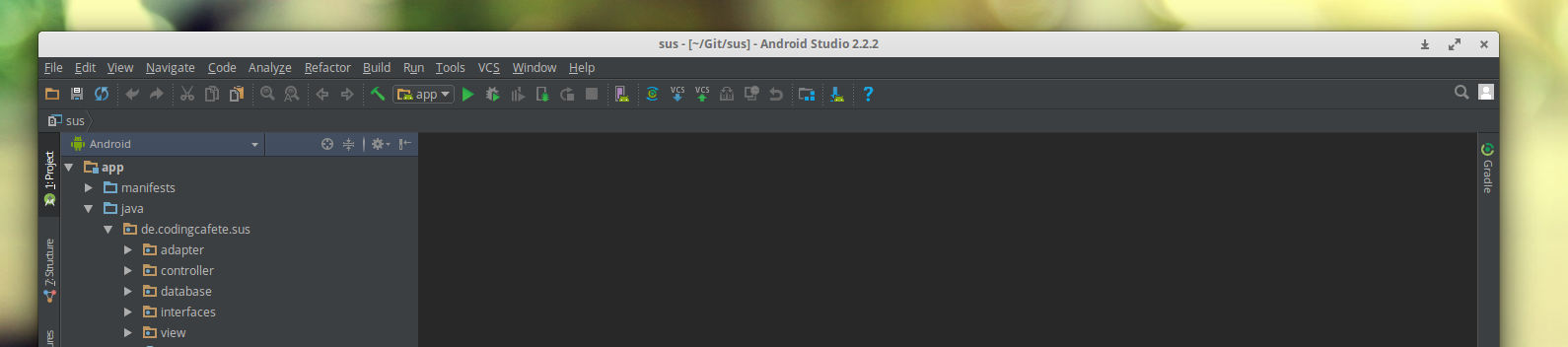 Android Studio with standard theme