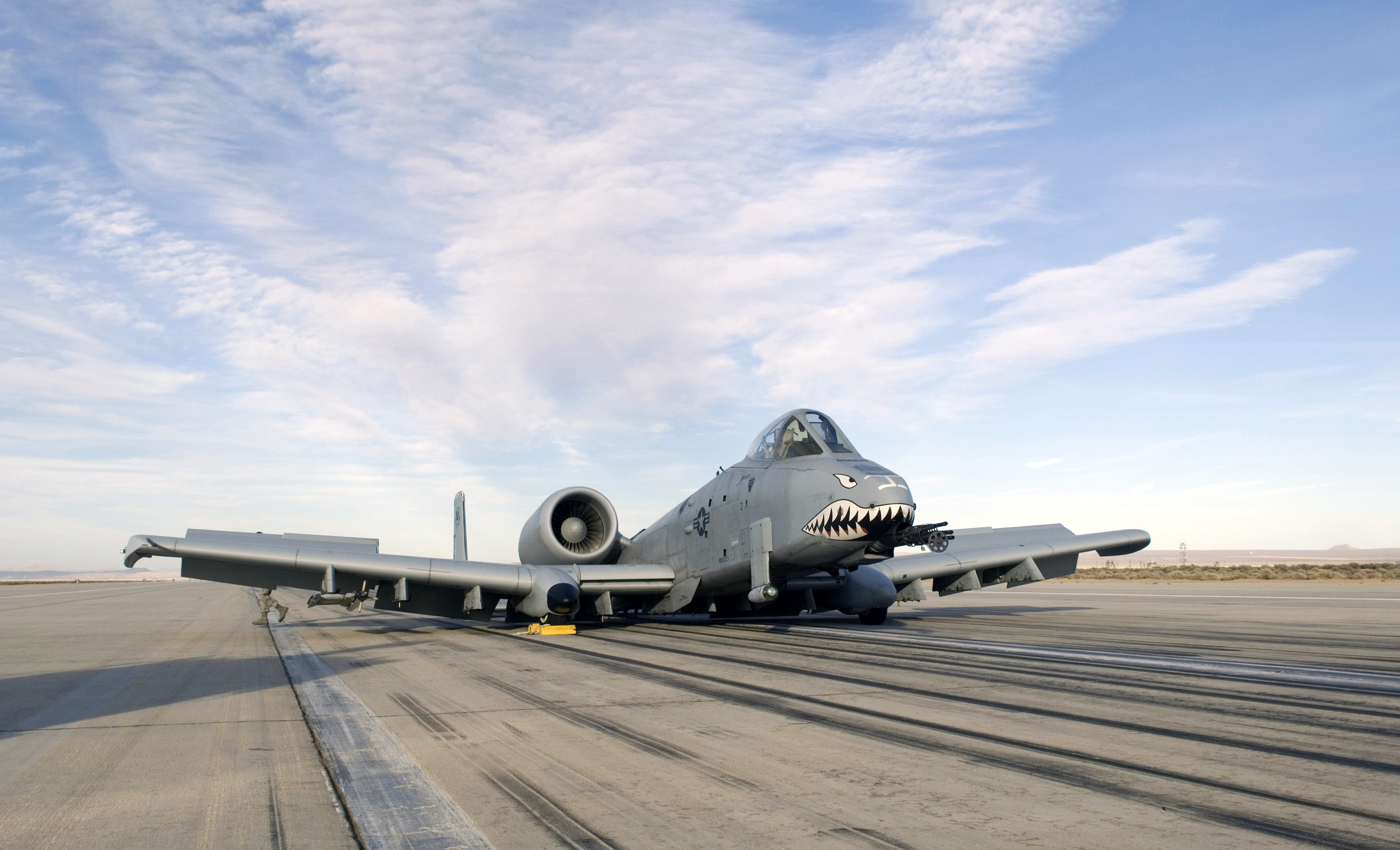 Close-up of A-10C wing tip after gear-up landing