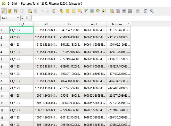 Attribute table_Column 1(ID_1)