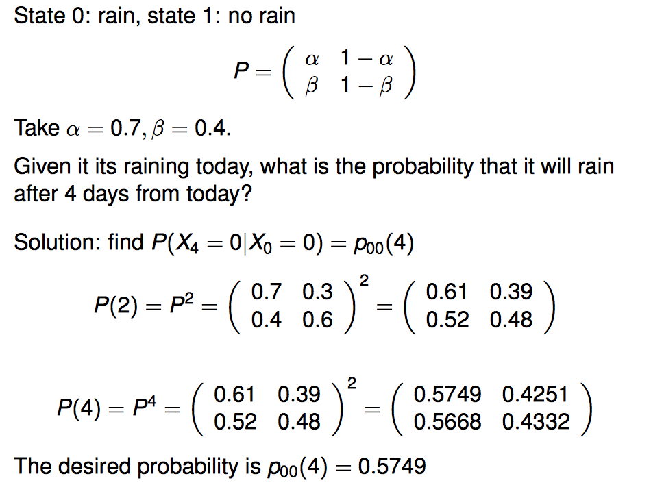 Markov chain example