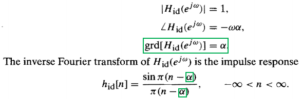 Systems with Linear Phase on p.322