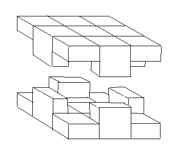 half-block and stair prison sketch