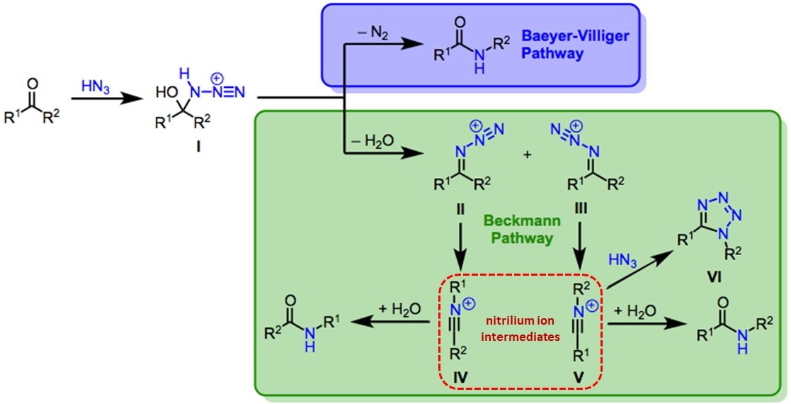 The mechanism for the Schmidt reaction