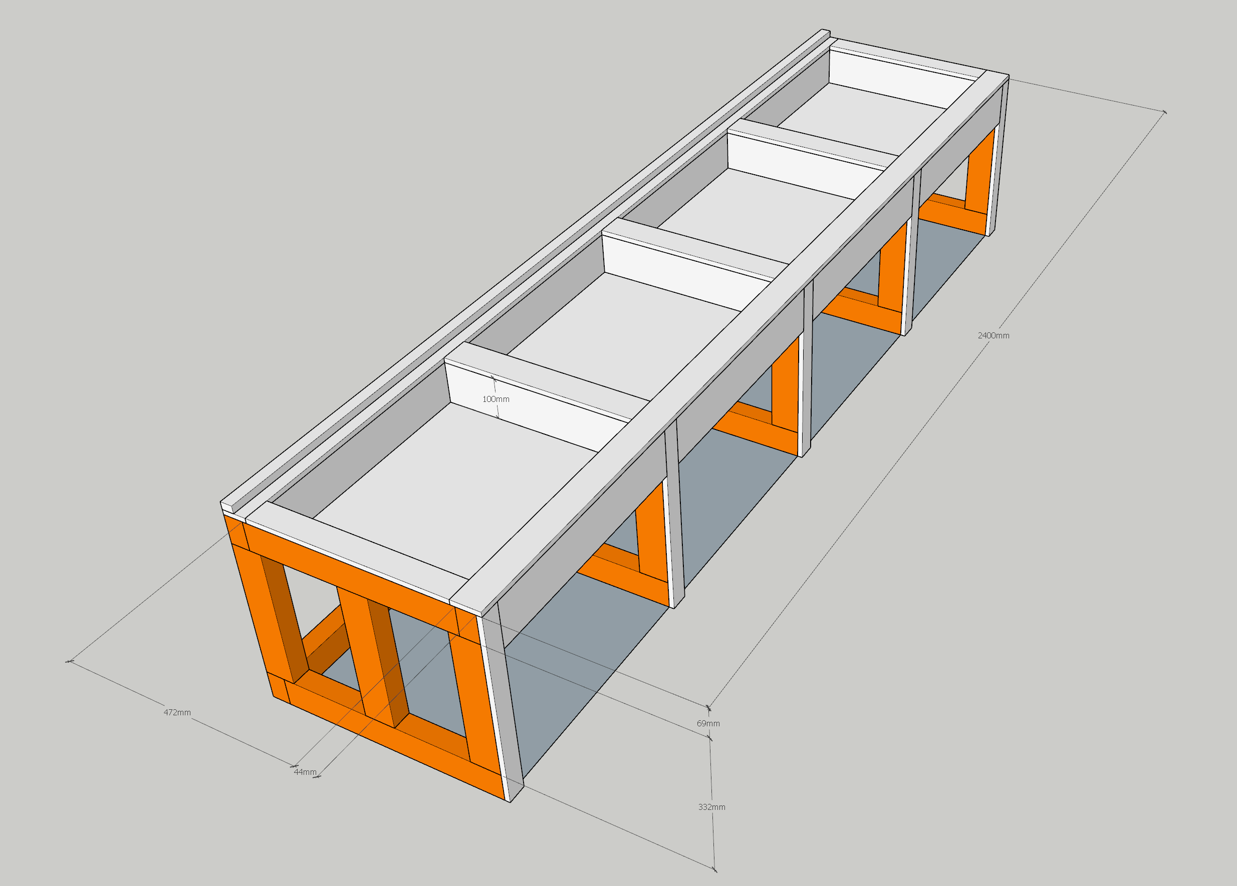 frame with cladding