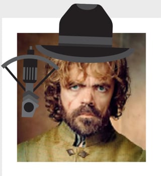 my profile picture containing Peter Dinklage as Tyrion Lannister with Werewolf hunter hat