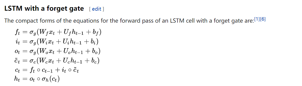 lstm formula