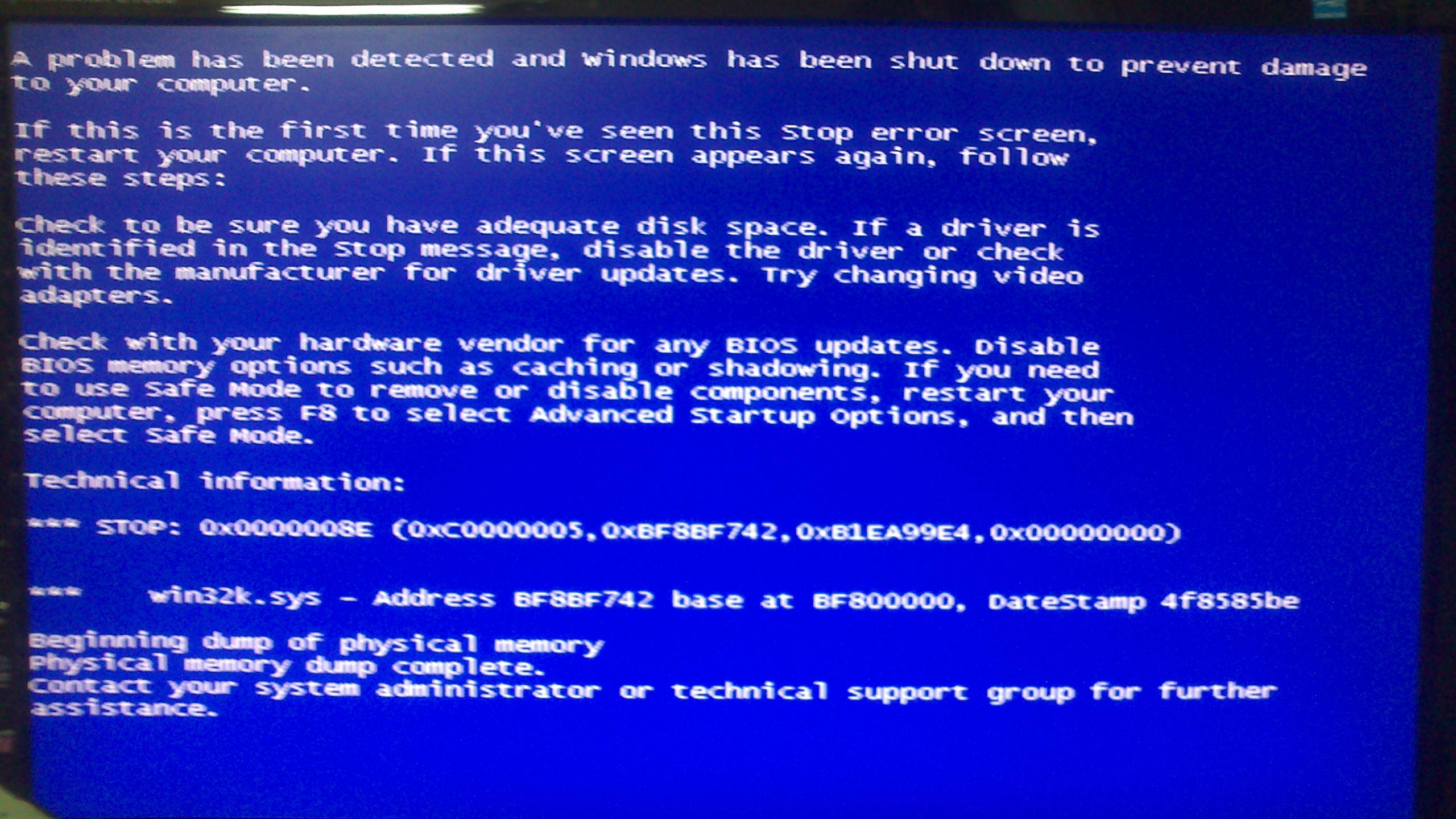 BSOD Error