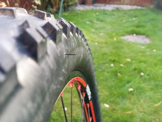 No visible bulge in the tyre