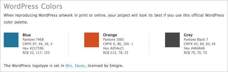 WordPress Colors