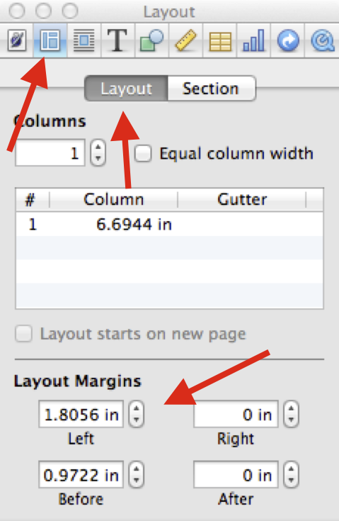 Layout Inspector from Pages '09