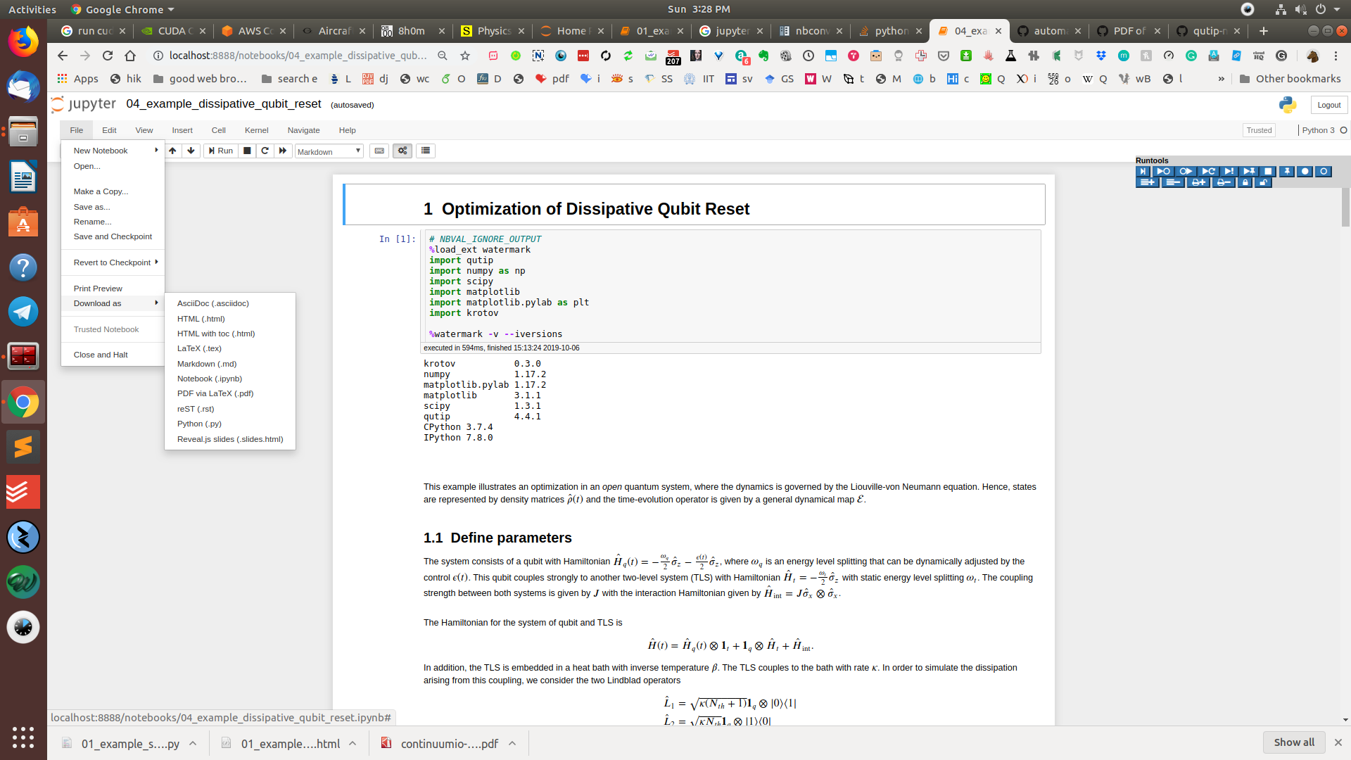 Go to Files >Download as > HTML or PDF via LaTeX