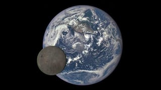 moon photobombs earth