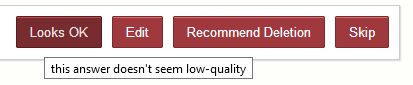 "Looks OK" tooltip