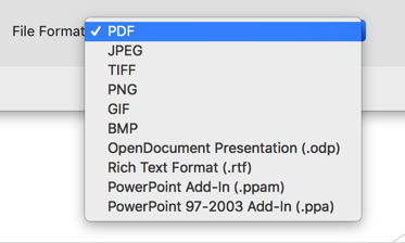 PowerPoint Export options