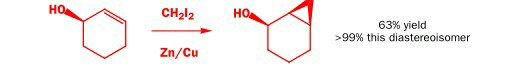 Diastereoselective cyclopropanation of cyclohex-3-en-1-ol