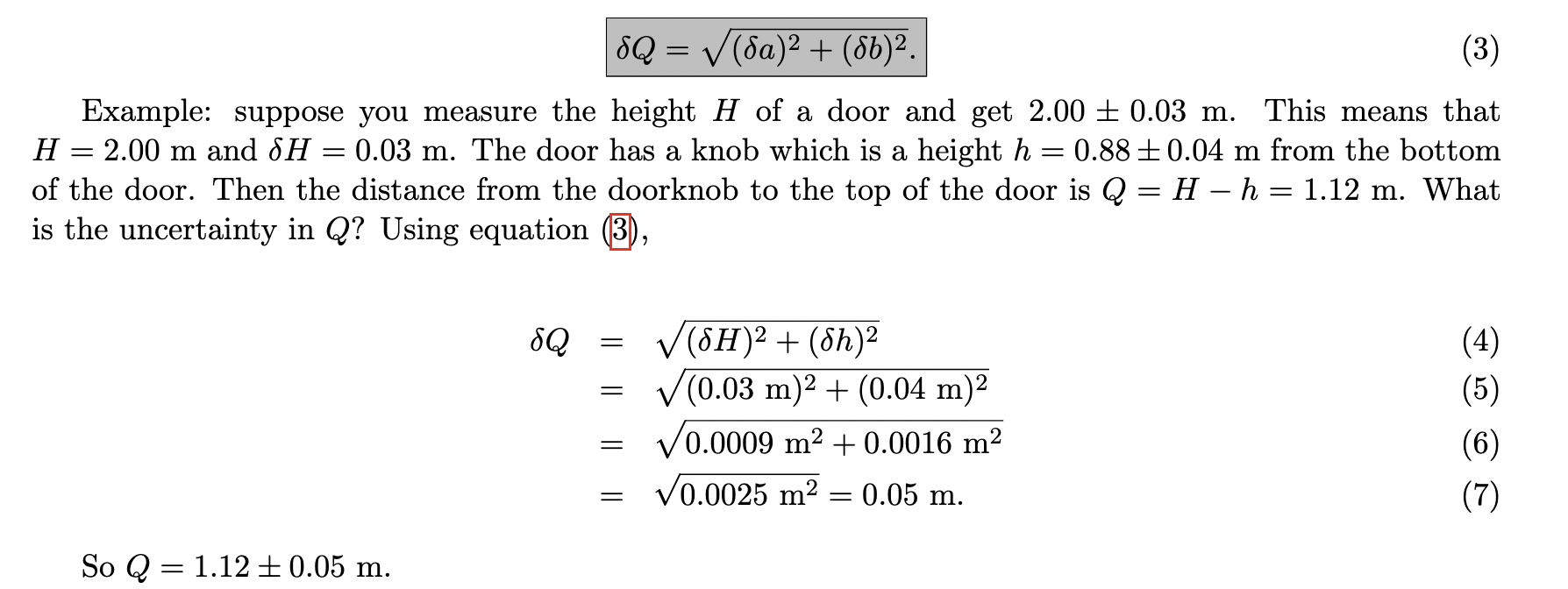 Error propagation