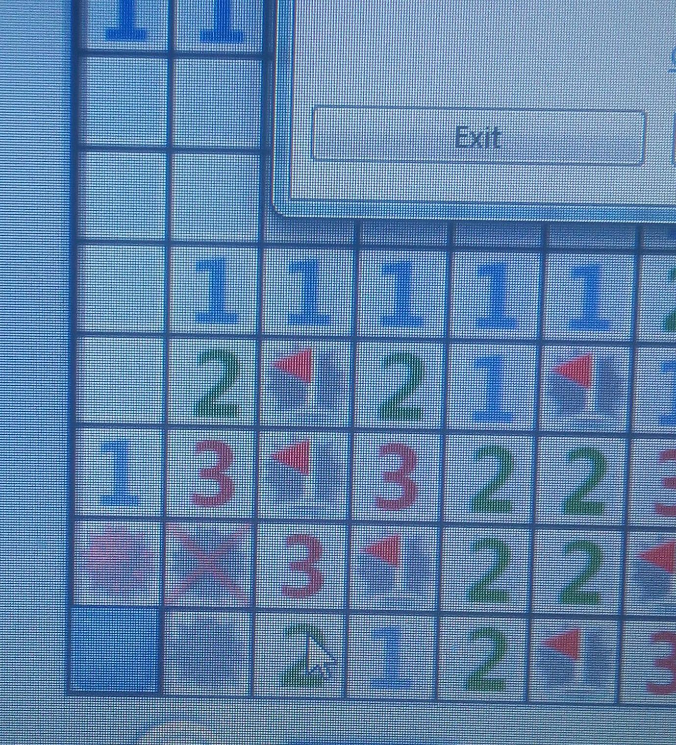 screenshot of Minesweeper board