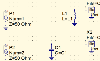 Different matching paths for different frequencies.