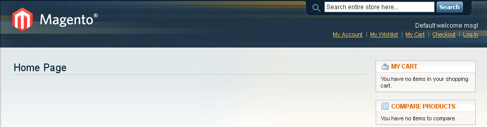 Magento Home Page