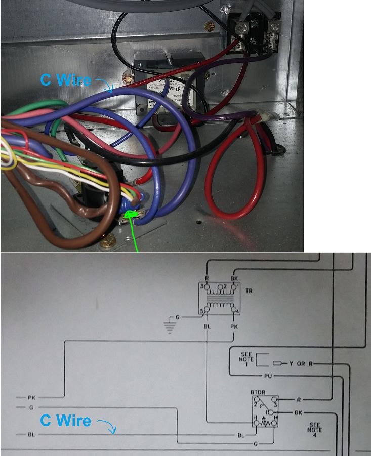 C wire labeled