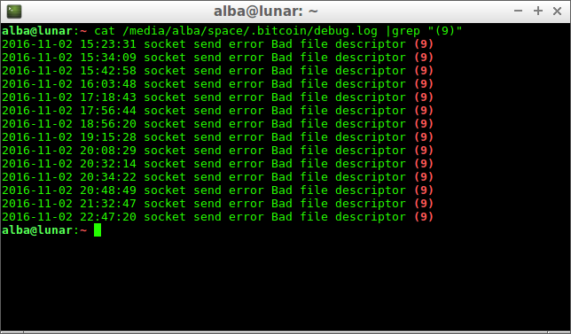 errors in log