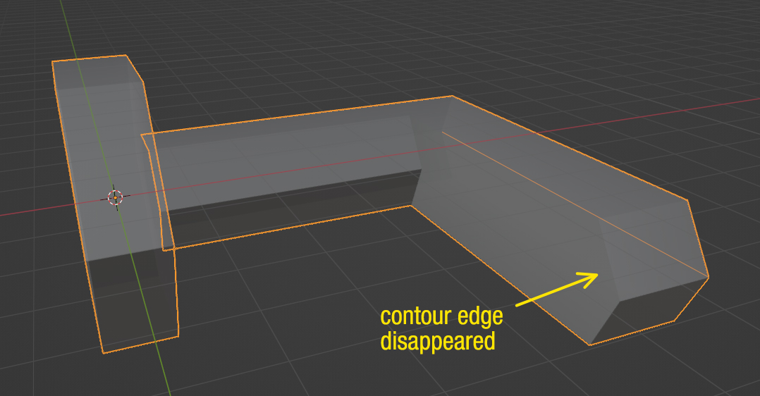 contour edge hidden