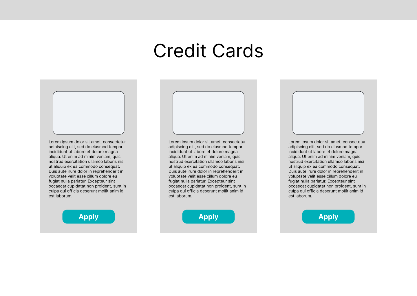 Credit Cards page