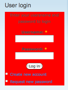 Customised login form