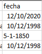 fecha excel