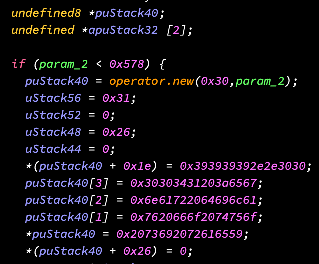 original decompiled output