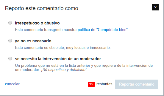 Reporte este comentario como