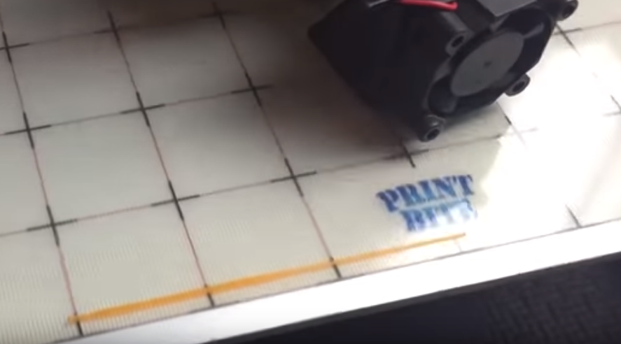 A printed "Prusa Priming Line"