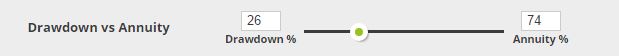 Annuity Vs Drawdown Slider