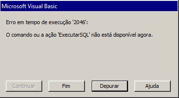 Erro VBA doCmd.RunSQL