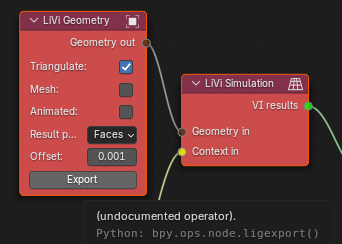 export for LiVi Geometry node