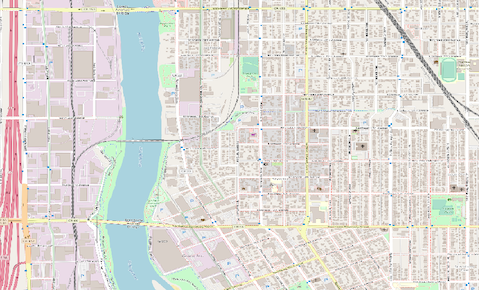 QGIS screenshot with Retina Tiles tiles