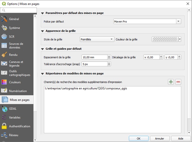 preferences>composer (?)> templates composer folder