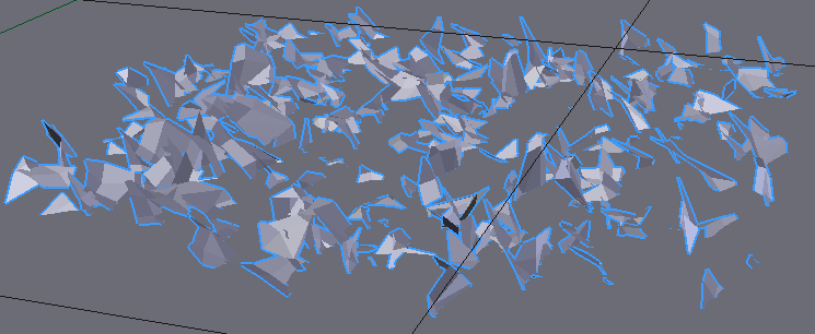 Exploded fragments lack thickness