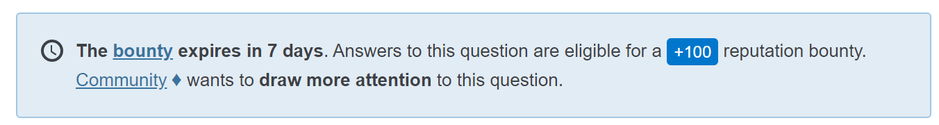 Community bounty?!