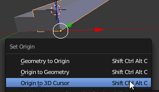 Set origin to 3D cursor