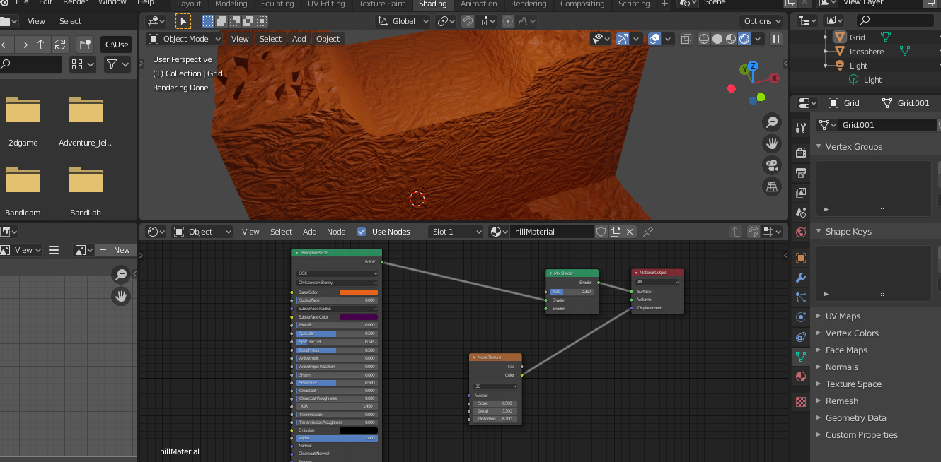 here is the material setting in blender