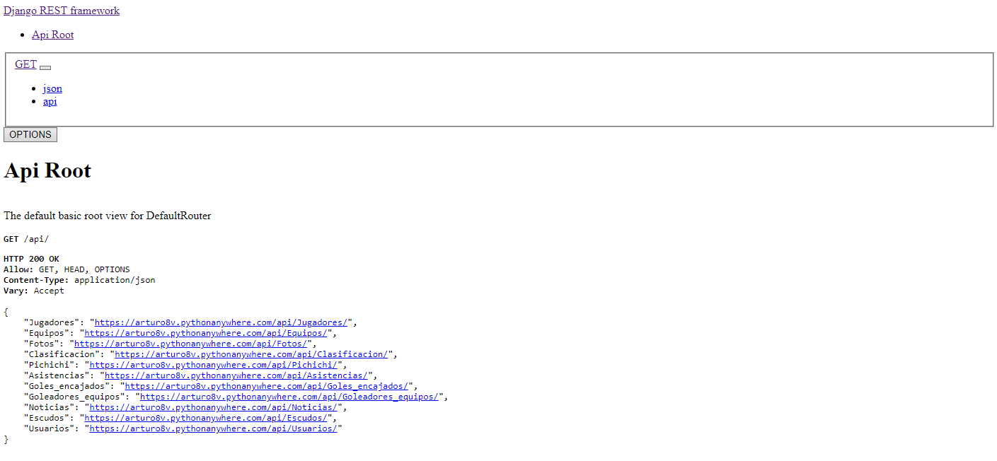 La api-root Se muestra mal visualmente