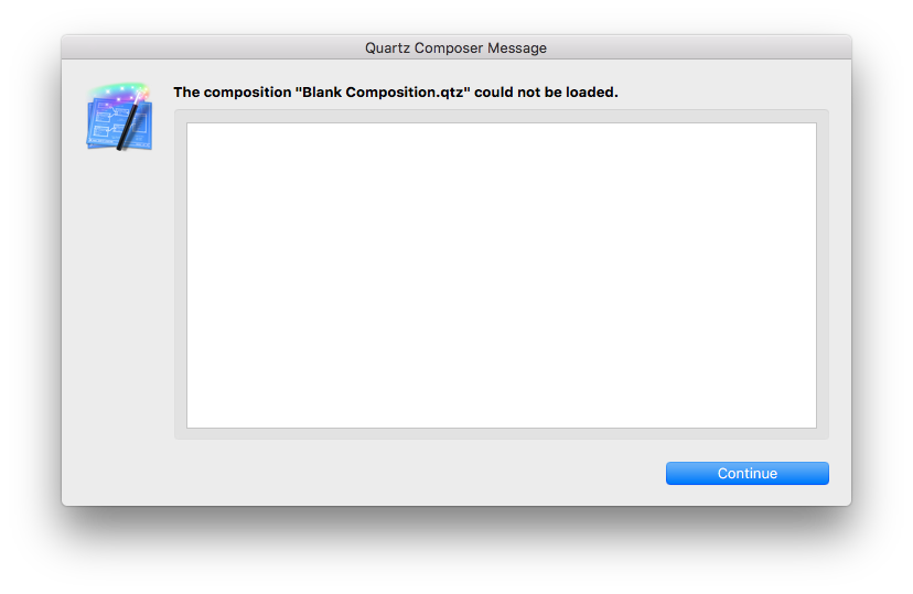 Quartz Composer error