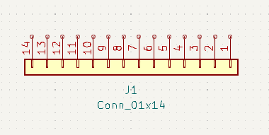 KiCad Connector_Generic > Conn_01x14