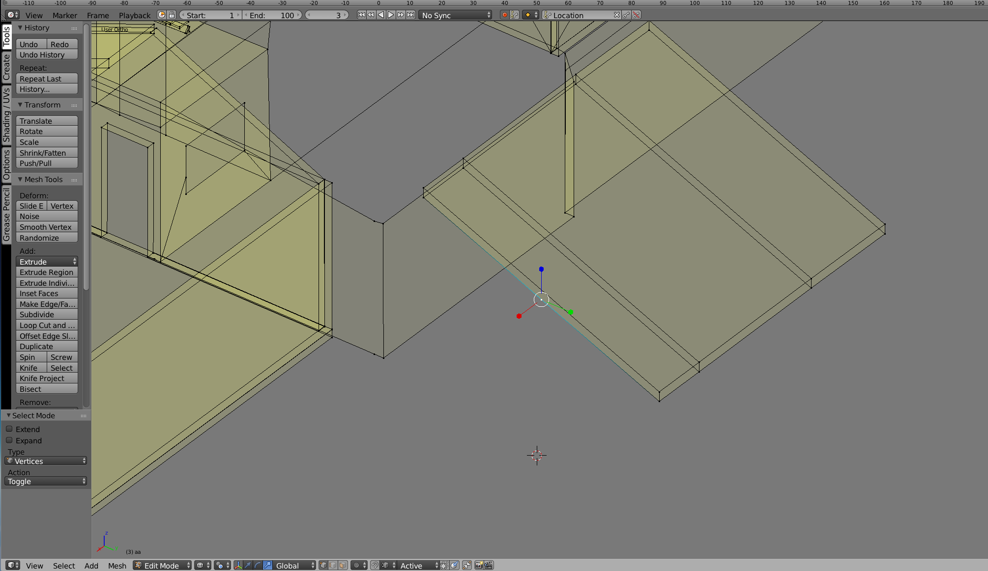 Vertex selection after subdivision