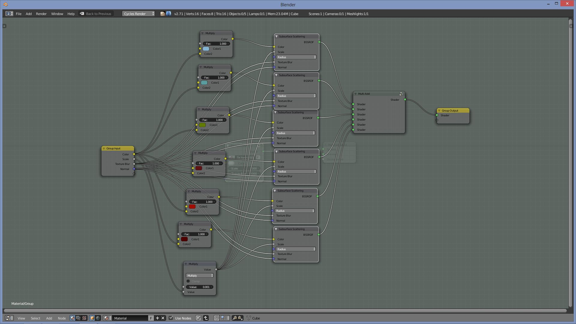 Six Layer SSS Shader Group Values