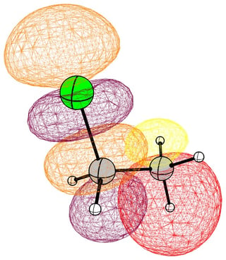 localised orbitals chloroethane