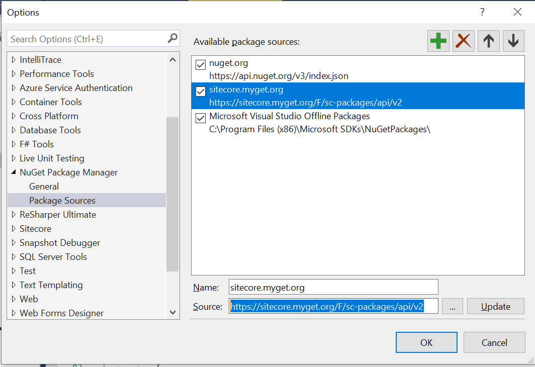Sitecore nuget package source