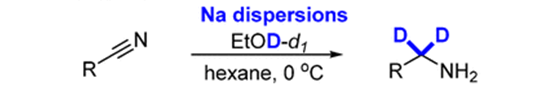 Synthesis of dideuterio amines from alkyl nitriles